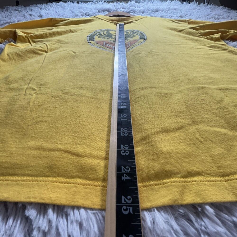 Y2K Boxy Cerveza Imperial Shirt Mens Large Yellow Costa Rica Beer Graphic Logo - Picture 5 of 8